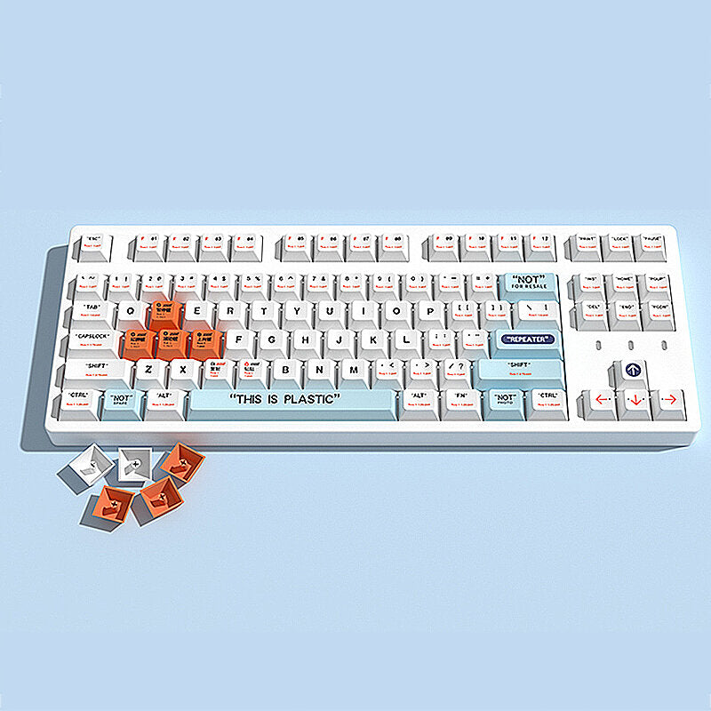 135 Keys Agent Plastic Theme Keycaps Set XDA Profile PBT Sublimation Key Caps Suitable for 61/68/75/84/87/89/96/98/100/104/108 Mechanical Keyboard