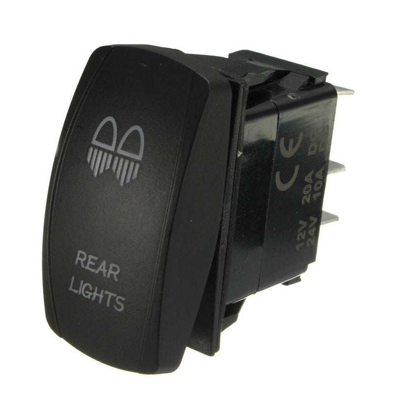12V Dual Backlit LED Carling Rocker Switch - Laser Etched ARB