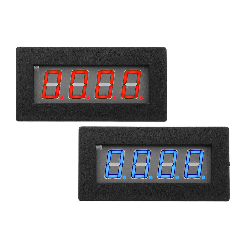 4-Digit LED Tachometer with Blue and Red Displays - 4 Digital RPM Speed Meter