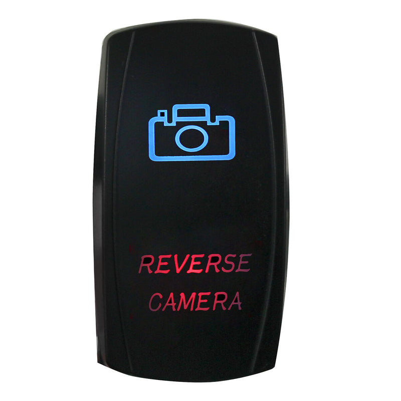 12V-24V Dash ON OFF Rocker Switch Blue Red Dual LED Light Car Marine