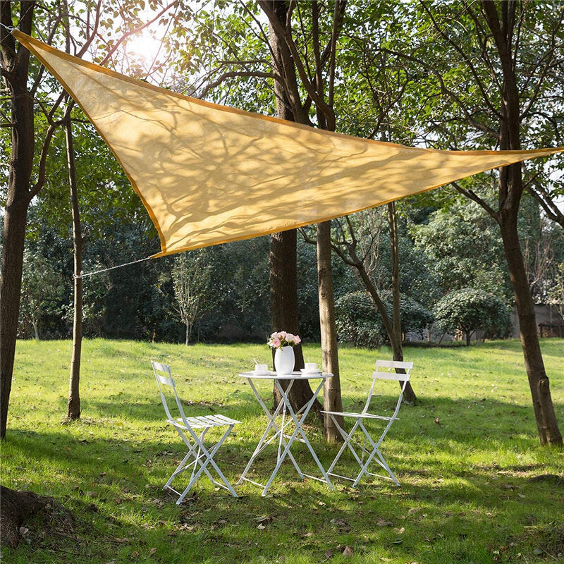 Triangle Sun Shade Sail Waterproof UV-proof Shade Net Garden Swimming Pool