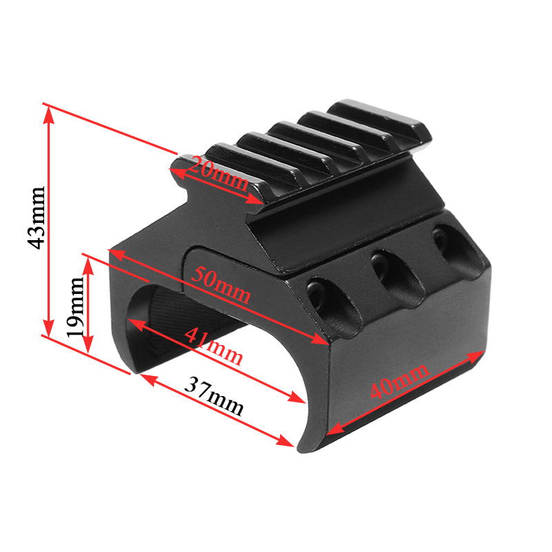 20mm Picatinny Rail Mount Converter Laser Sight Flashlight Base Adapter