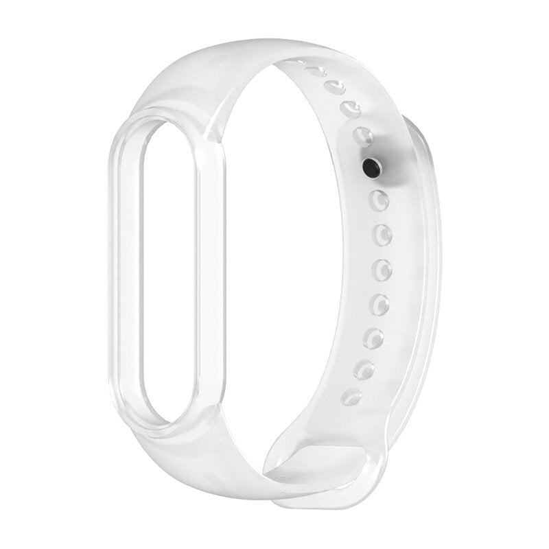 Mijobs Colorful Transparent TPU Watch Band Smart Watch Strap for Xiaomi mi band 5 Non-original