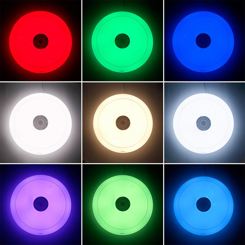 YouOKLight 36W RGB Dimmable Bluetooth Speaker Music LED Ceiling Light APP Control Lamp AC220V