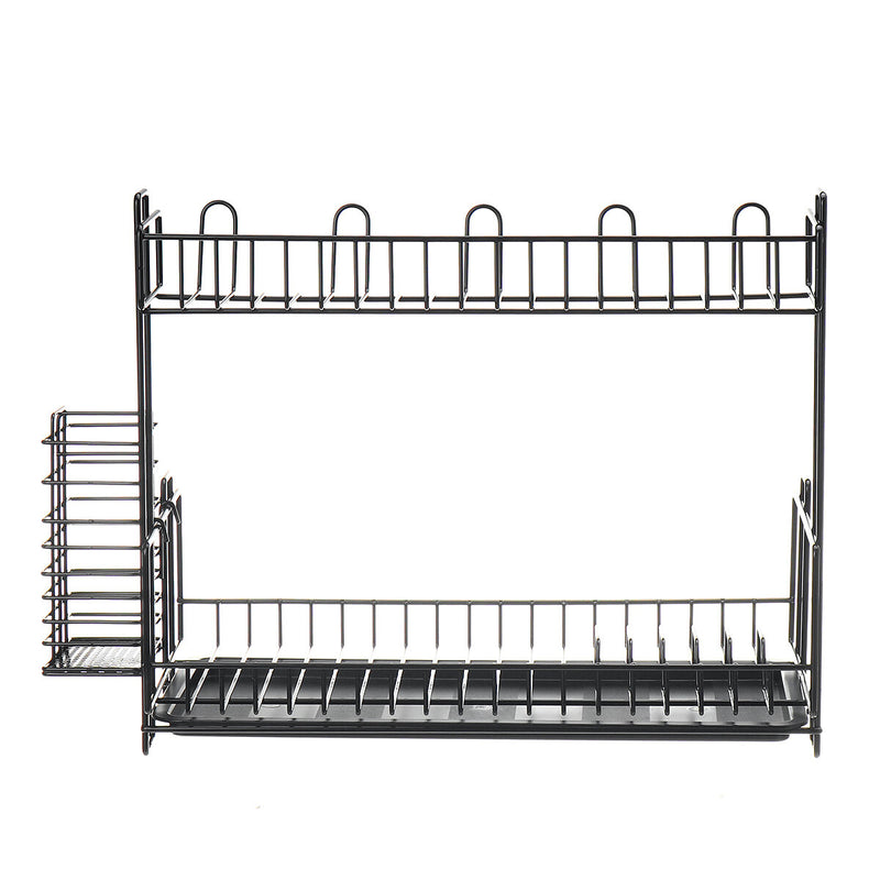 Dish Drainer Kitchen Drying Drain Shelf Sink Holder Cup Bowl Storage Home Basket Stand