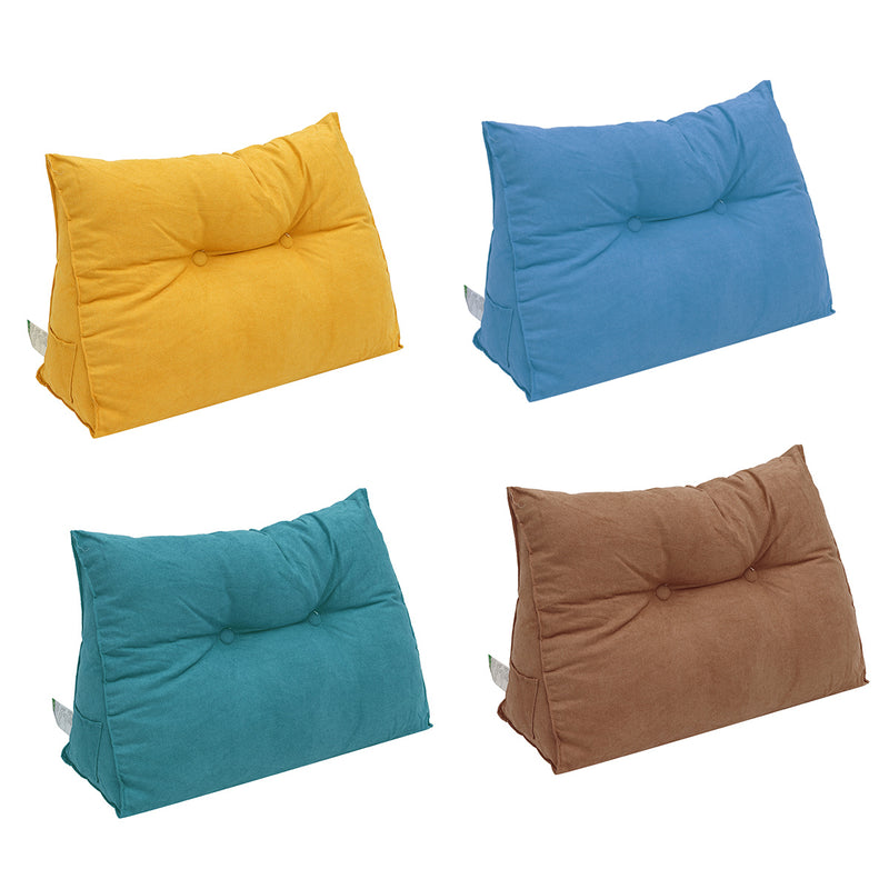 Triangle Back Cushion Bed Couch Sofa Seat Rest Pad Waist Support Backrest Pillow Mat Home Office Furniture Decoration