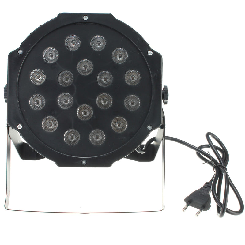 SOLMORE 18W DMX-512 RGB LED Par Stage Lighting Party DJ Disco KTV Christmas Projector Light AC110-220V