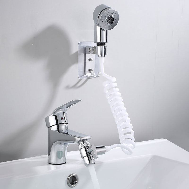 Bathroom Bathtub Wash Face Basin Water Tap External Shower Hand Held Spray Mixer Spout Faucet Tap Wall Mounted Kit Rinser Extension Set Hair Washing Pet Clean