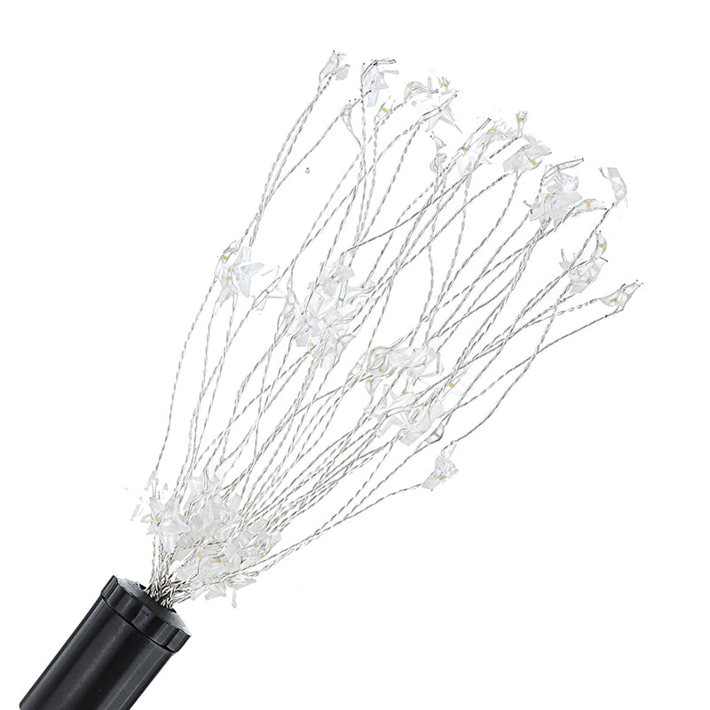 DC3V Solar Powered 8 Modes 90LED Colorful Warm White Sliver Wire Star String Light for Christmas Garden Home