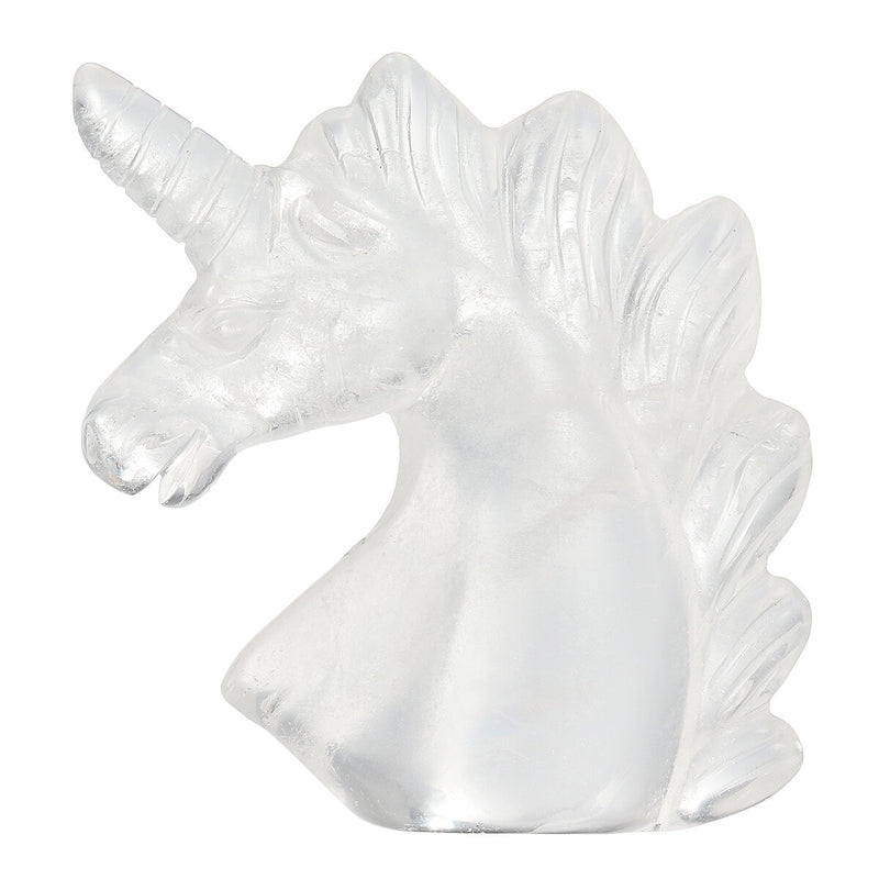 Natural Crystal Quartz Stone Magic Hand Carved Skull Unicorn Healing Stone Decorations