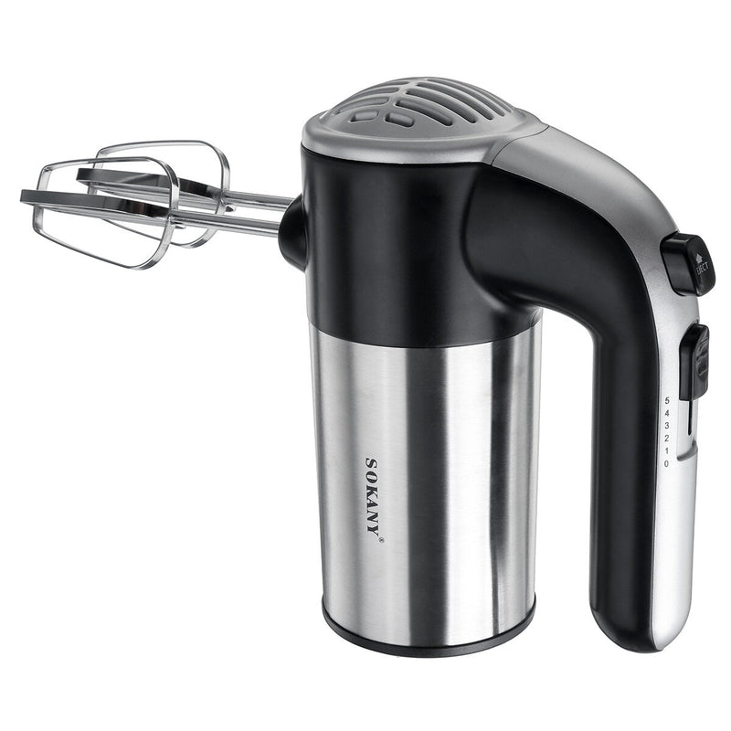 800W Kitchen Electric Hand Mixer with 5 Speeds, Whisk with Egg Beater, Dough Hook - Speeds Beater