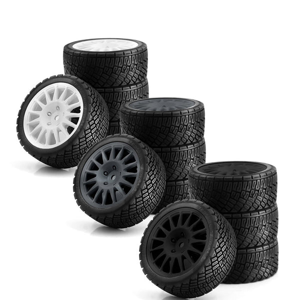 4Pcs Racing Tires Wheels for 1:10 Kyosho Tamiya RC Cars Parts