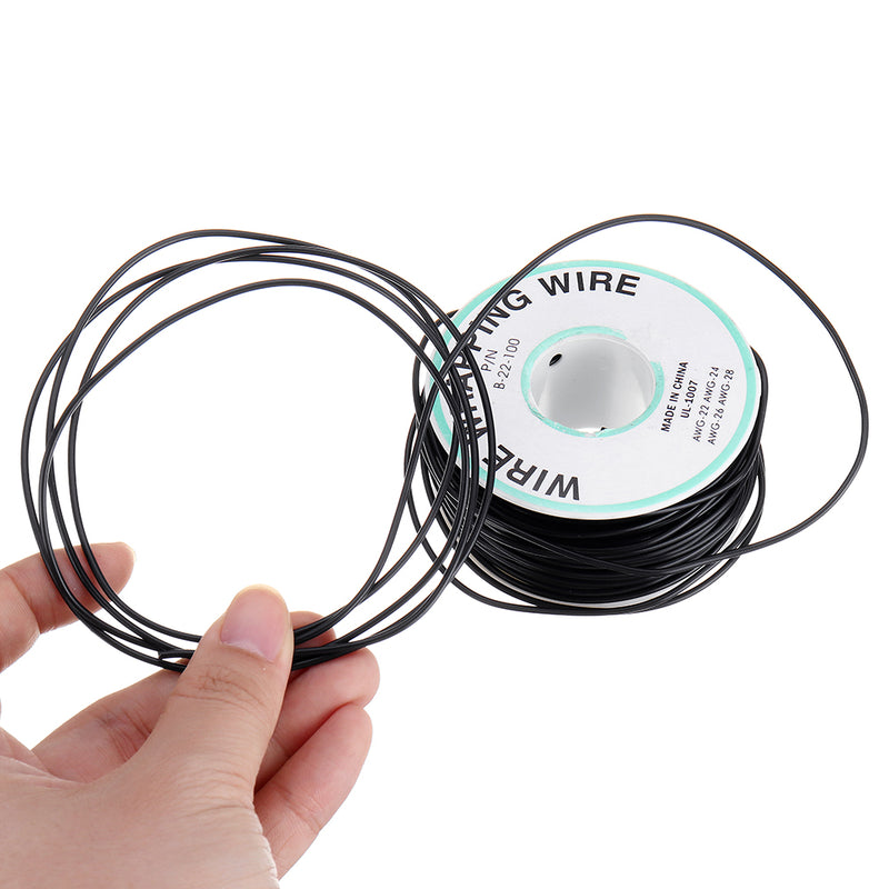 30M 22AWG Black/Red UL 1007 Cable Line PCB Wire Tinned Copper Solid Wires OK Line Electrical Wire DIY