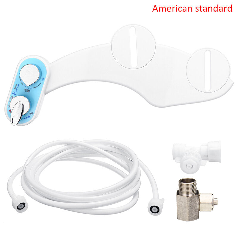 Toilet Bidet Hot/Cold Water Dual Spray Non-Electric Mechanical Self Cleaning Adjustable Angle Bidet Toilet Device