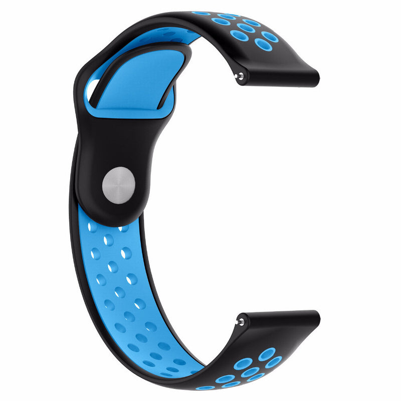 Dual Color Hole Reverse Buckle Silicone Watch Band Watch Strap for Haylou LS02 BW-HL1 BW-HL2 BW-HL1T BW-HL1Pro