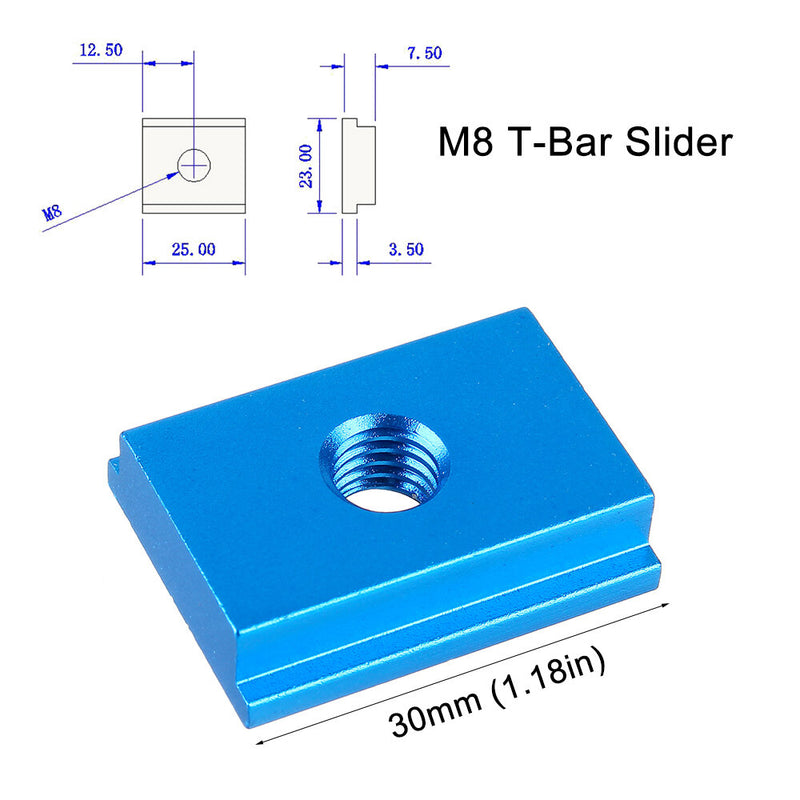 M6/M8 Aluminum Alloy Miter Track Nut T-track Sliding Nut for T-Track Jig Fixture Slot