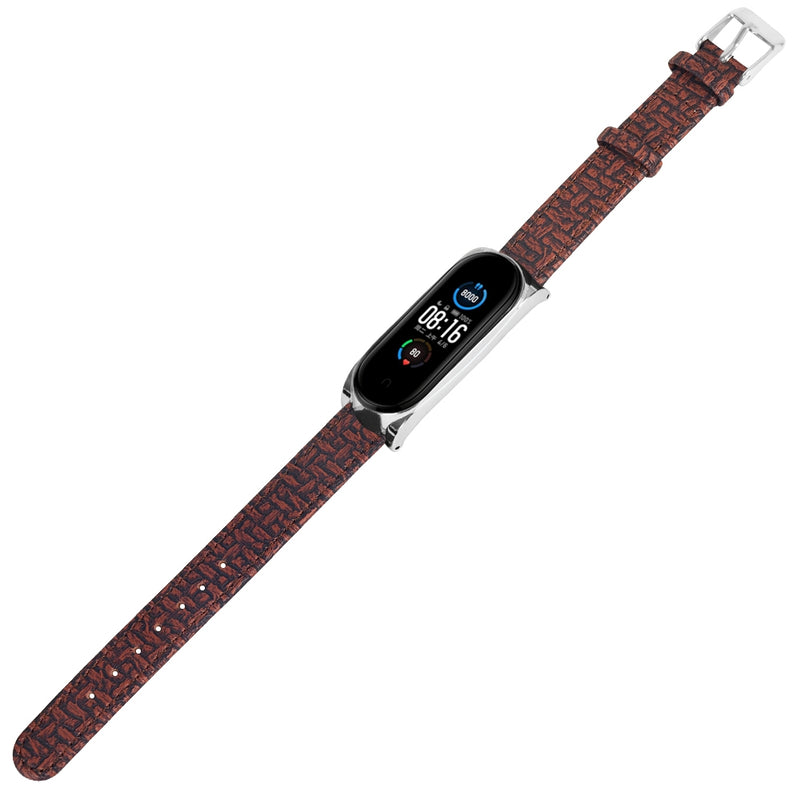 Bakeey Buckle Metal Shell Braided Pattern Belt Watch Band Watch Strap for Xiaomi Miband 5 Miband 5 NFC Non-original