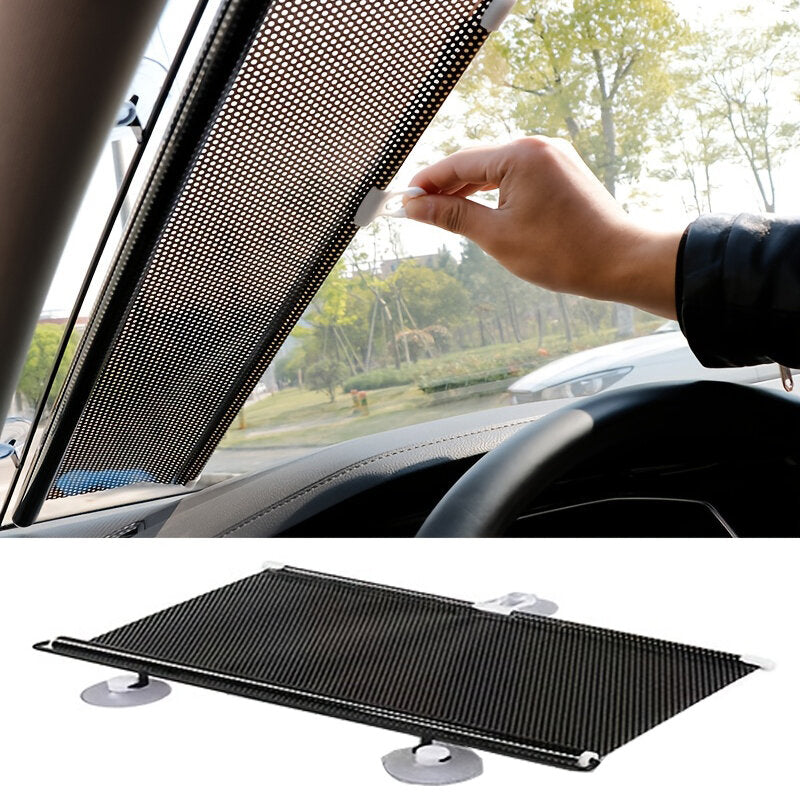 Car Front Windshield Sun Shade Blocker Window Heat Shield Sunshades Protection Anti-UV Retractable Car Window Sunshades