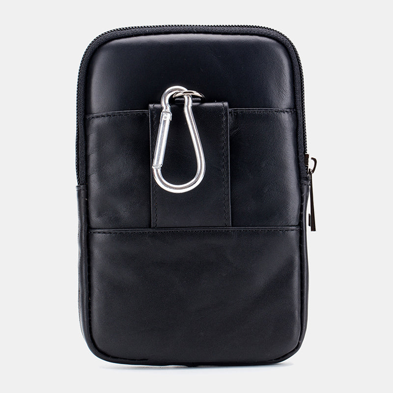 Bullcaptain Genuine Leather Phone Bag Waist Bag Business Bag For Men