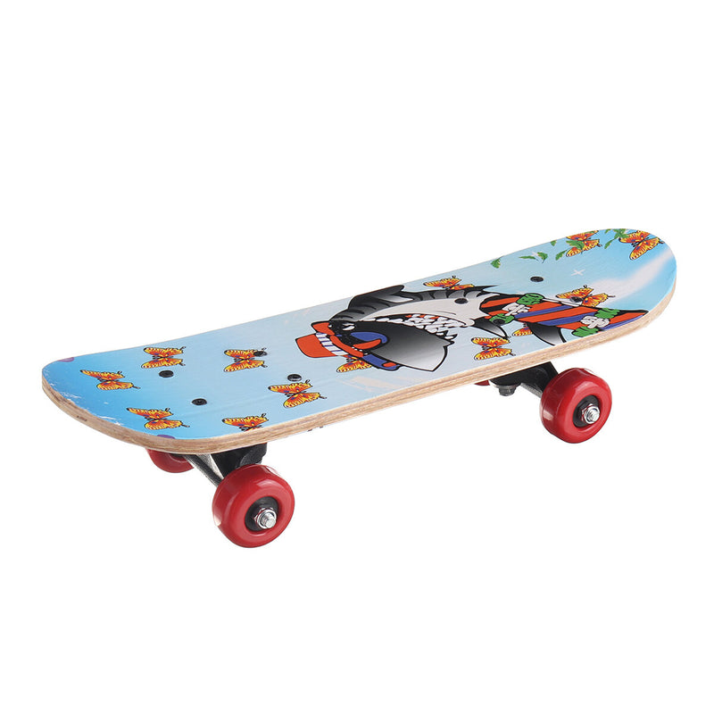 17inch 7-layer Children Skateboard Chinese Maple Decoration Boards Light Wooden Double Rocker Skatebooards