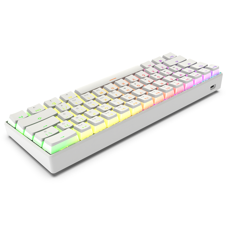 GAMAKAY MK61 Wired Mechanical Keyboard Gateron Optical Switch Pudding Keycaps RGB 61 Keys Hot Swappable Gaming Keyboard New Version