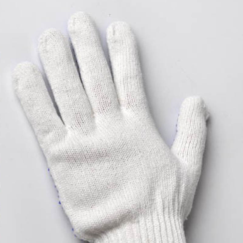 Labour Protection Anti Skid Wear Resistant Gloves Blue Plastic Dot Gloves Light Comfortable Garden
