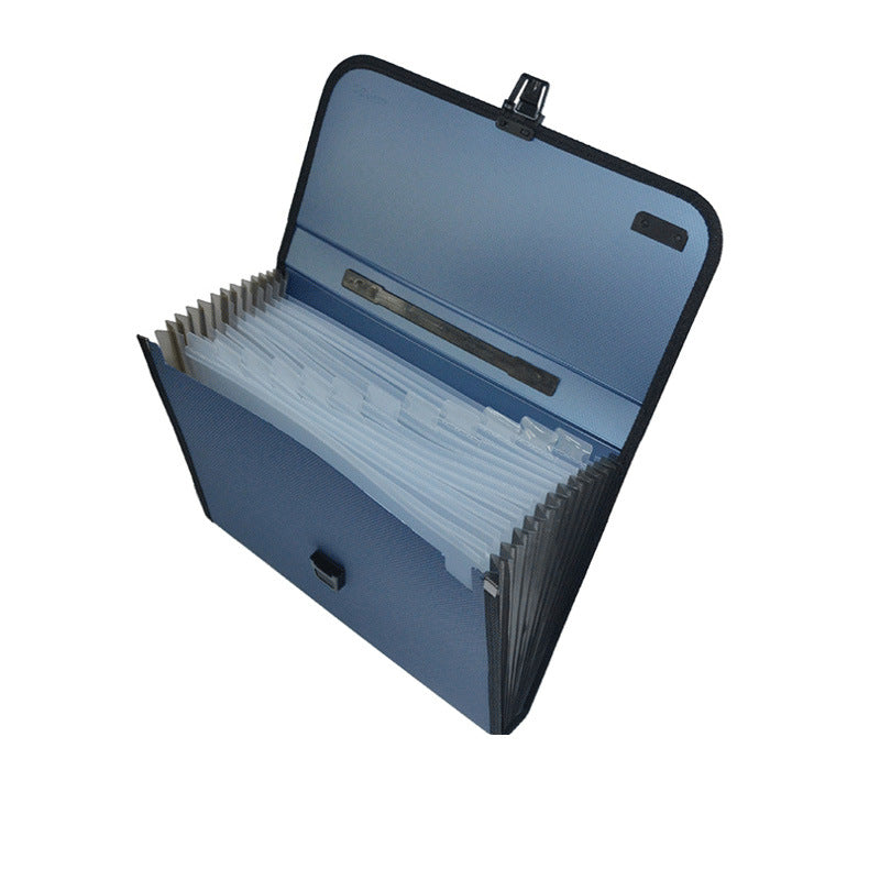 Deli 5556 1 Pcs A4 Organ Bag Multi Tier Expanding Buckled File Folder Student Business Work Office Document Conference Pack
