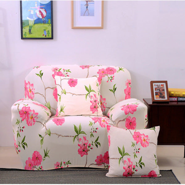 Creative Chair Covers Seater Textile Spandex Strench Flexible Printed Elastic Sofa Couch Cover Furniture Protector With Two Pillow Cases