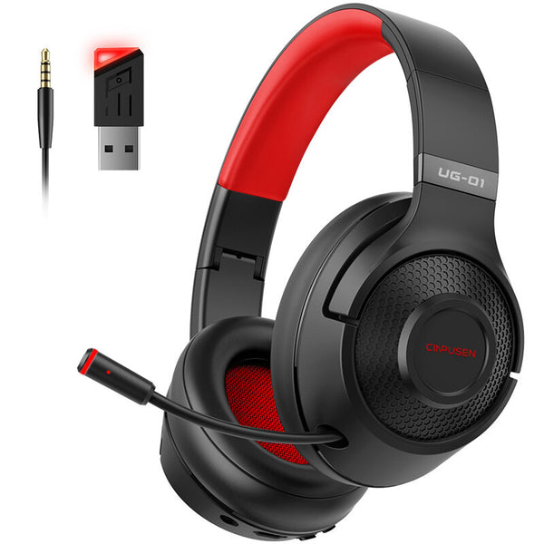 CINPUSEN UG-01 Tri-mode bluetooth Headphone 2.4G Wireless Headset 40mm Speaker 3D Stereo AAC Audio Low Latency Over-ear Gaming Headphones with Mic
