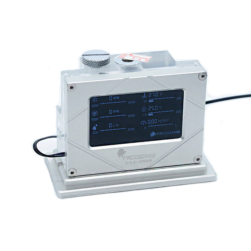 LSJ-ZNRB Mounted Version Intelligent Water Cooling System Monitor Temperature Flow Rate Air Pressure Water Pump PWM Black/Silver