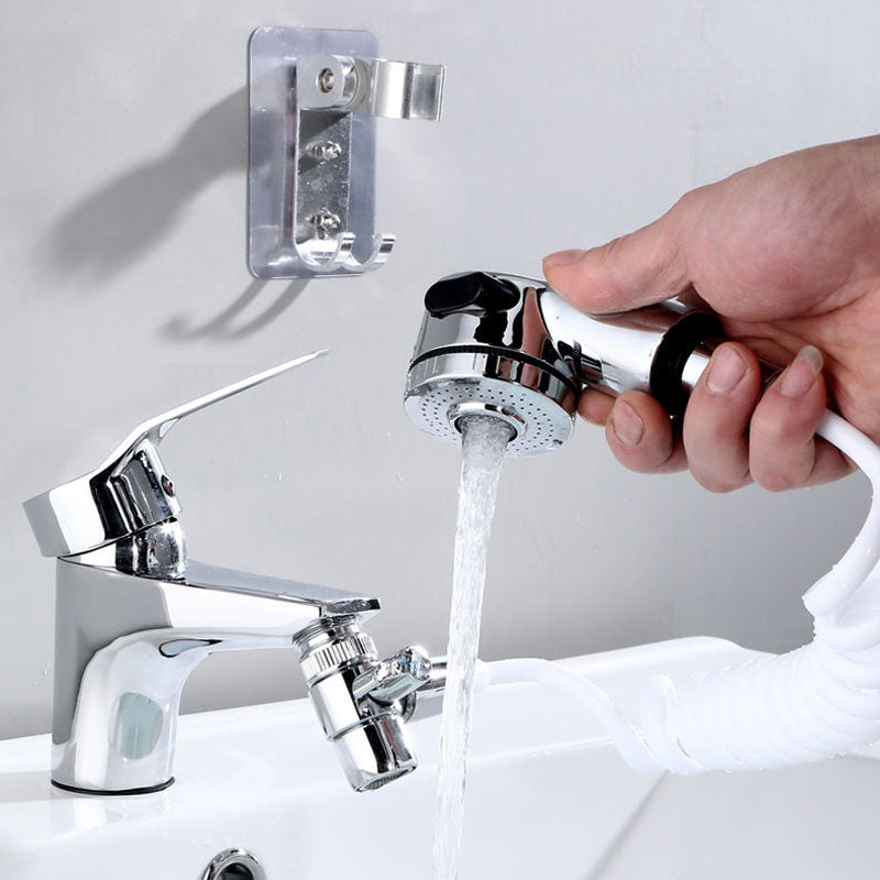 Bathroom Bathtub Wash Face Basin Water Tap External Shower Hand Held Spray Mixer Spout Faucet Tap Wall Mounted Kit Rinser Extension Set Hair Washing Pet Clean