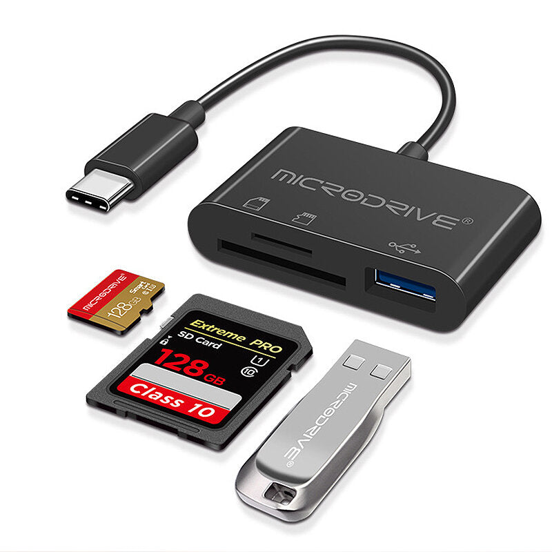 MicroDrive TY1-3 3-in-1 USB Hubs with USB3.0 SD/TF Card Reader Slot for PC Laptop Keyboard Mouse U Disk