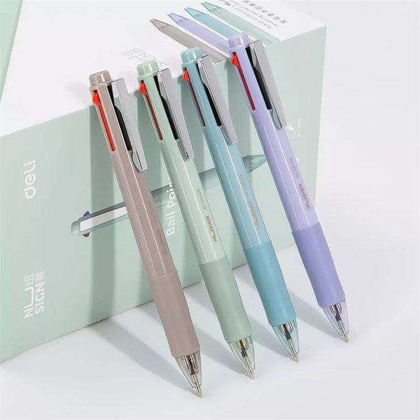 0.7mm Medium Oil Pen Press Four Colors Ballpoint Pen For Office School Students Stationary Gifts Supplies
