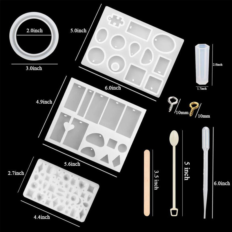 79 Pieces of DIY Creative Jewelry Made from Crystal Epoxy and Silicone Casting Molds - 79Pcs Mould Accessories Resin