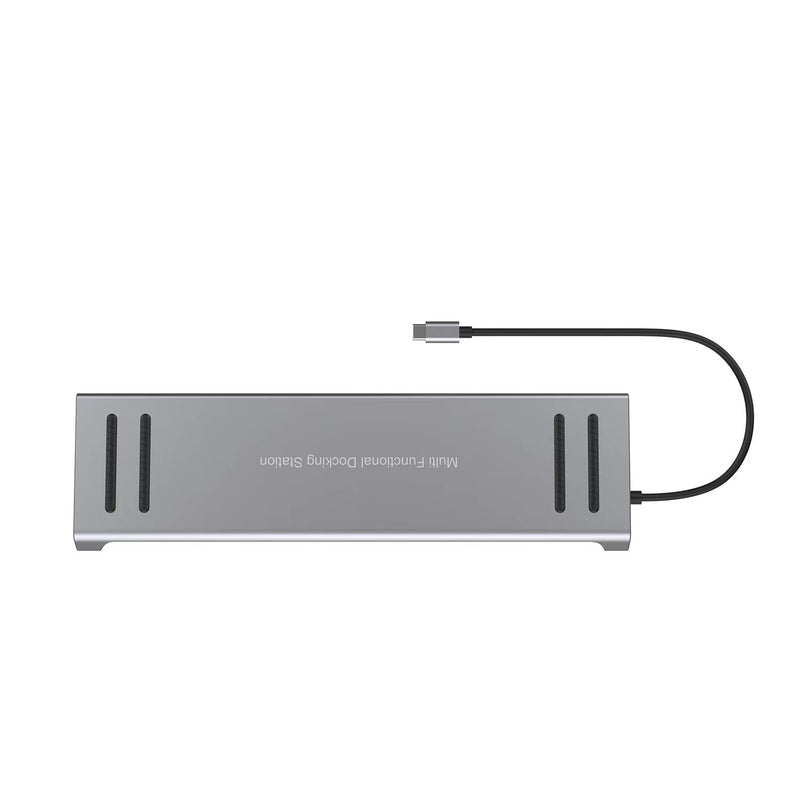 13 in 1 USB C Docking Station Network Hub with HDMI VGA PD 3.0 USB C 10/100M Gigabit Laptop Stand for MacBook iPad Surface pro