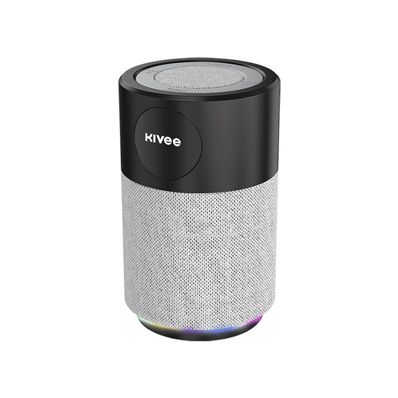 KIVEE MW05 Wireless bluetooth Speaker Portable Column HiFi Stereo Bass Loudspeaker Colorful Lamp FM Radio IPX5 Waterproof Speakers