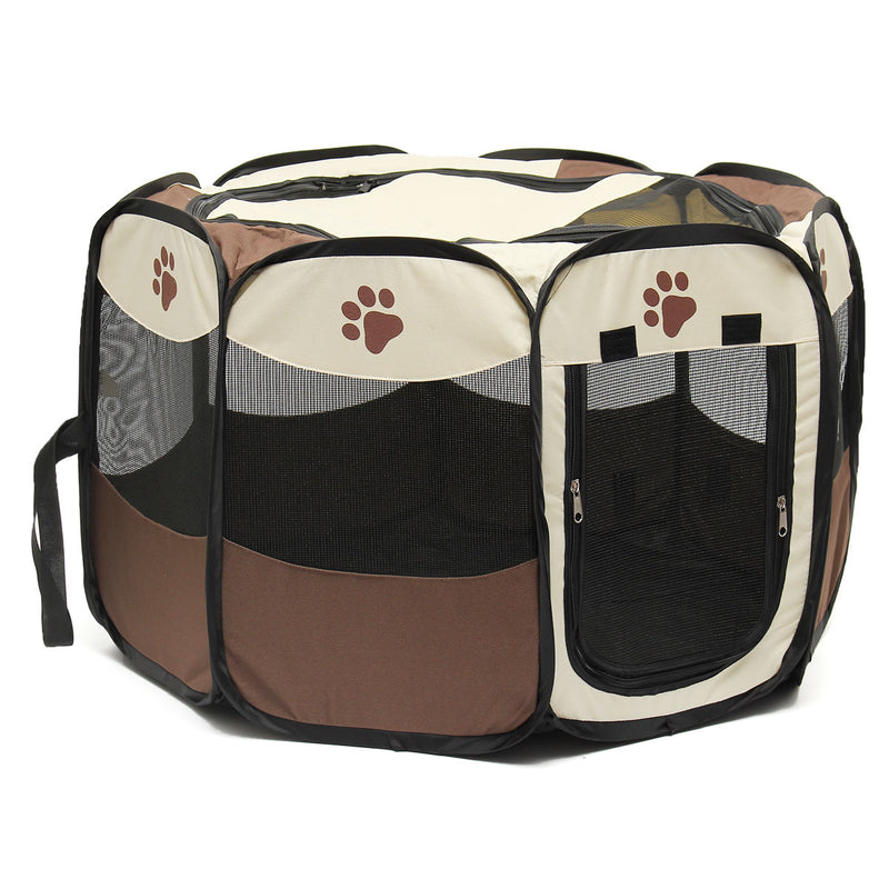 Portable Pet Playpen for Dogs and Cats - 45cm - OxGord Dog Cat Tent Exercise Fence Kennel Cage Crate