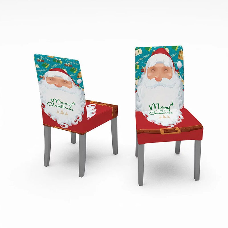 Santa Claus Table Cloth Chair Cover Christmas 3D Print Tablecloth Seat Protector Slipcover for Party Banquet Hotels Kitchen Home Office Furniture Decorations