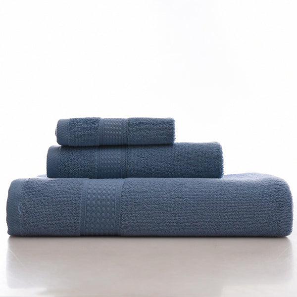 KC LN-01 Bath Pure Towels Long Stapled Cotton Beach Spa Thicken Super Absorbent Towel Sets