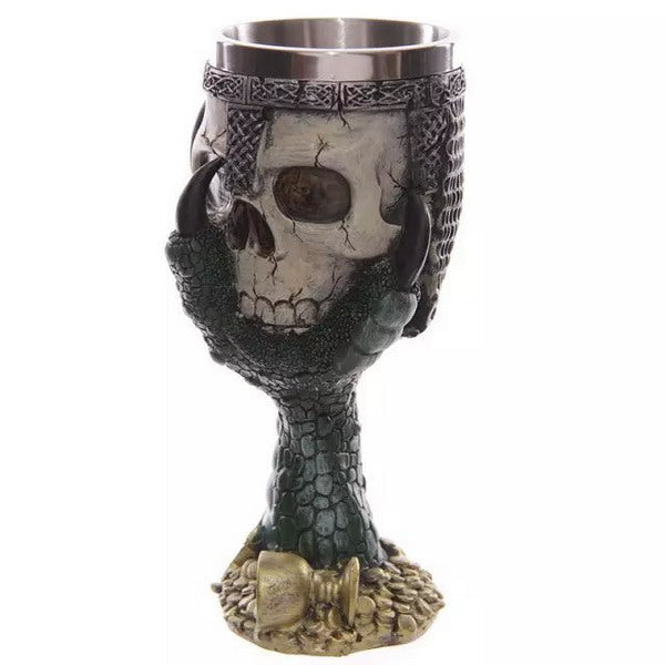 Creative skull Red Wine goblet 3D stereoscopic stainless knight Wine Glass