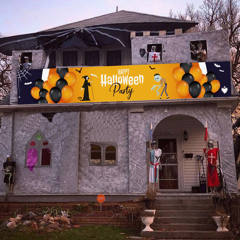 Halloween Decoration Banner Photography Backdrop Photo Background House Apartment Halloween Party Decoration Banner