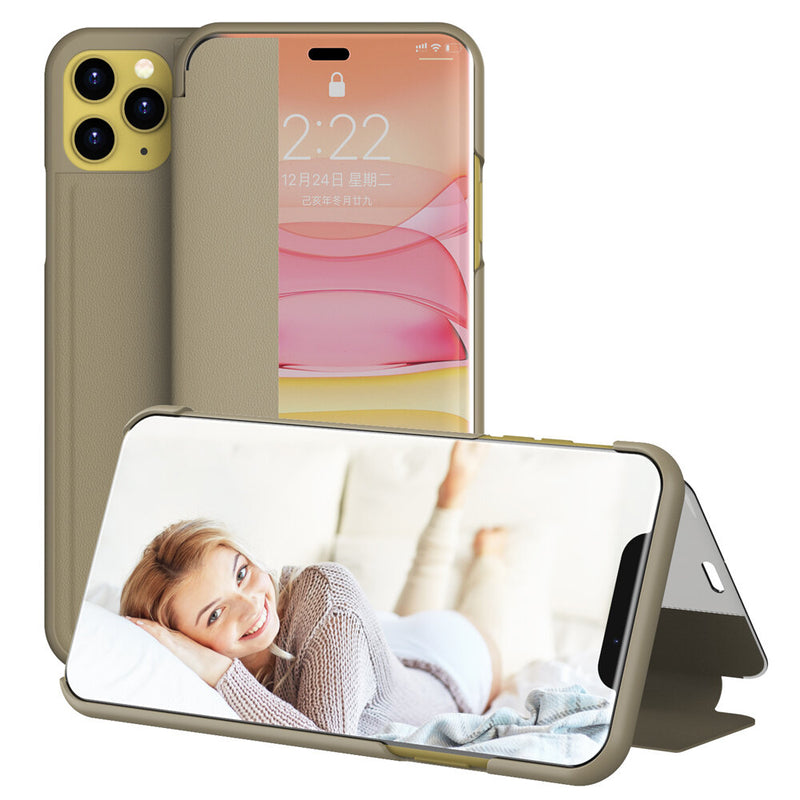 Bakeey Flip Bumper Window View with Foldable Stand PU Leather Protective Case for iPhone 11 6.1 inch