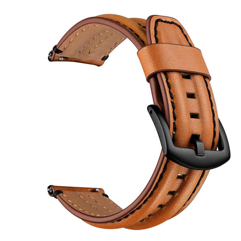 Bakeey 22mm Double Keel Full Genuine Leather Replacement Strap Smart Watch Band For Samsung Gear S3