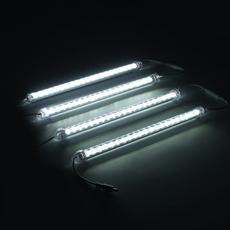 4PCS 30CM 30W 5630 Transparent Cover LED Rigid Strip Light Cabinet Lamp Kitchen Showcase AC110-240V