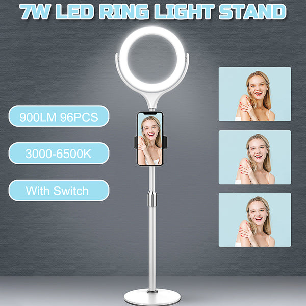 8 Inch  96PCS LED Ring Light Dimmable Stand Kit  for Makeup Live Smart Phone / Camera