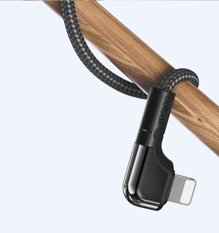 YESIDO CA80 Micro USB Type-C Charging+Data Transfer 90 Cable for Ulefone Power Armor 13 for Samsung Galaxy S21 OnePlus 9R 5G Global Rom