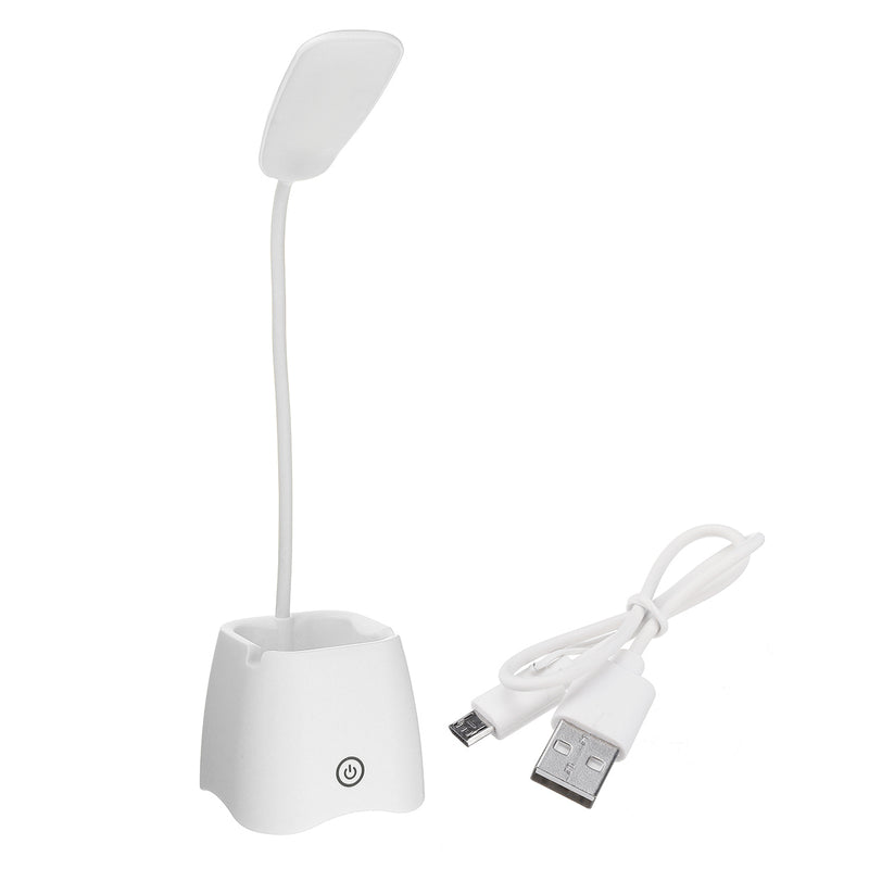 LED Flexible USB Reading Light Beside Bed 3 Modes Dimmable Table Desk Lamp