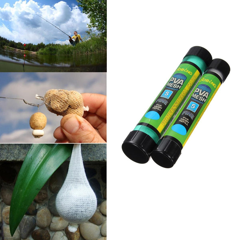 Zanlure 5M PVA 18MM Mesh Refill Carp Fishing Stocking Plunger Tube Rig Bait Bags Firm UK Fishing Tool