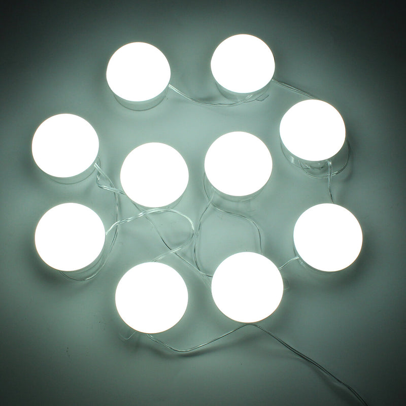3M Dimmable Hollywood Style Yellow White LED Vanity Mirror Lights for Makeup Dressing Table DC12V