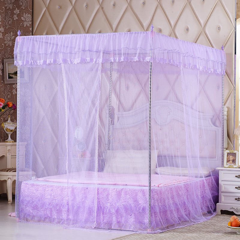 Lace Bed Netting Canopy Anti-Mosquito Net Four Corner Post Queen King Sizes for Bathroom Textile